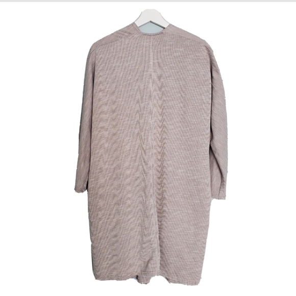 Donni Sandwash Gray Striped Cardigan Topper One Size - Picture 3 of 5